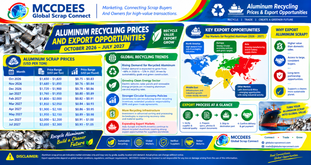 aluminum recycling global opportunities infographic