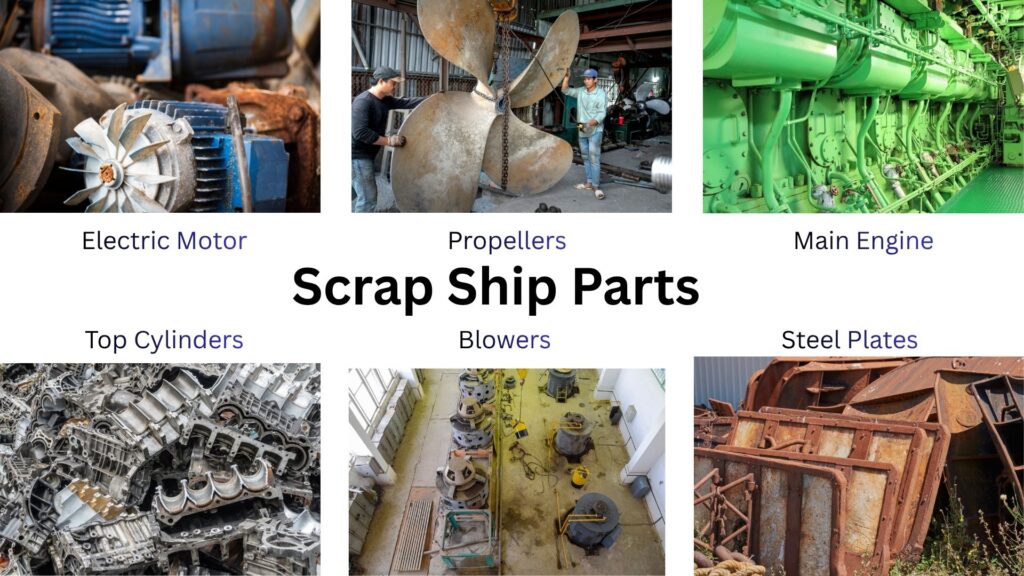 When a ship reaches the end of its working life, its journey is far from over...source of recyclable materials in a metal recycling yard