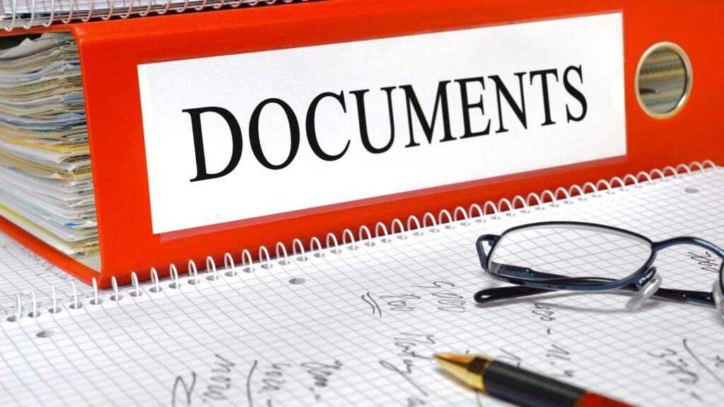 Stainless Steel Scrap Documents In A File